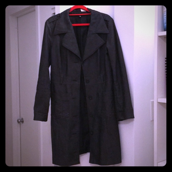 denim trench coat h&m